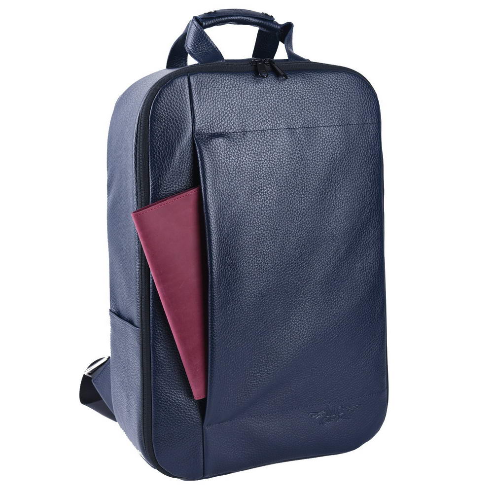 MG Leatherwork- Backpack, Flotar Leather, Dark Blue