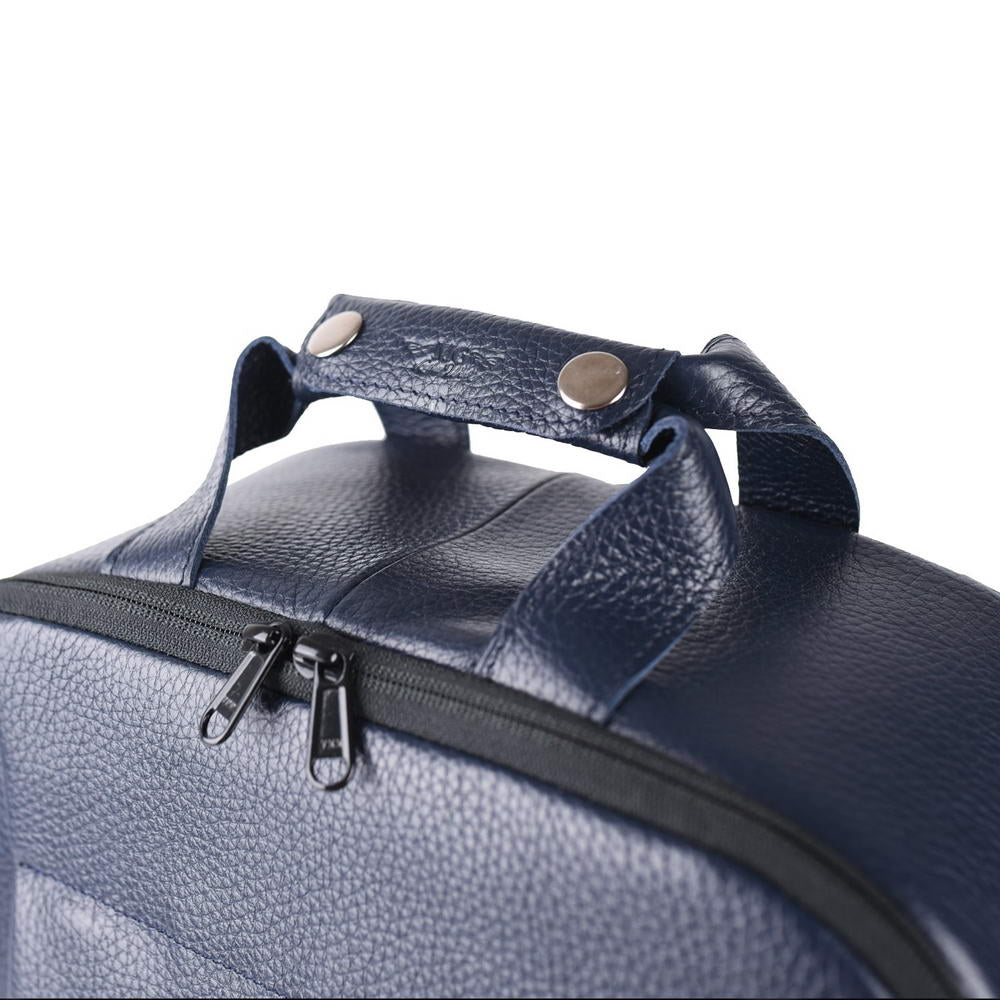 MG Leatherwork- Backpack, Flotar Leather, Dark Blue