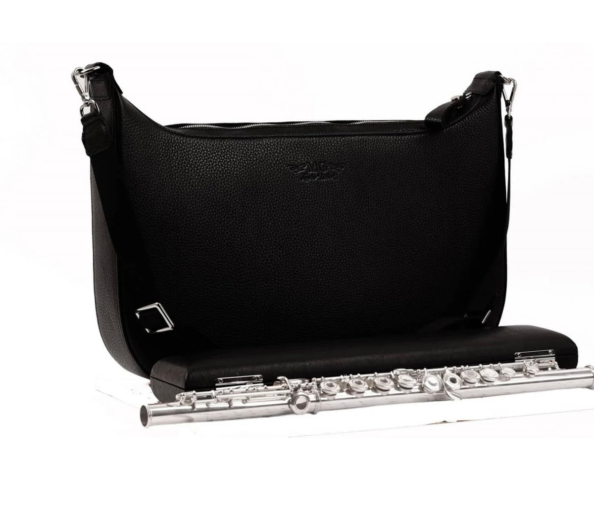 MG Leatherwork- Flute + piccolo gig bag, Flotar Leather, svart