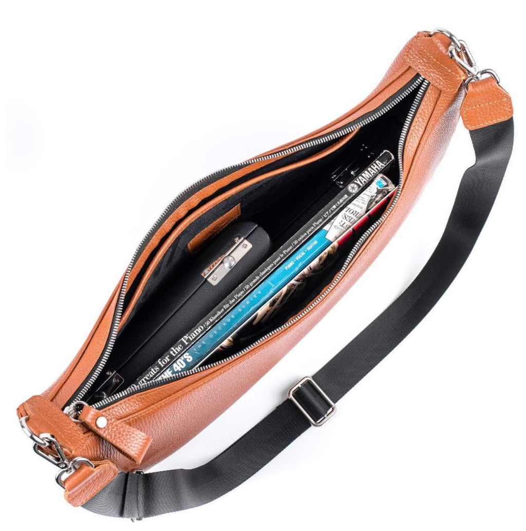 MG Leatherwork- Flute + piccolo gig bag, Flotar Leather, svart