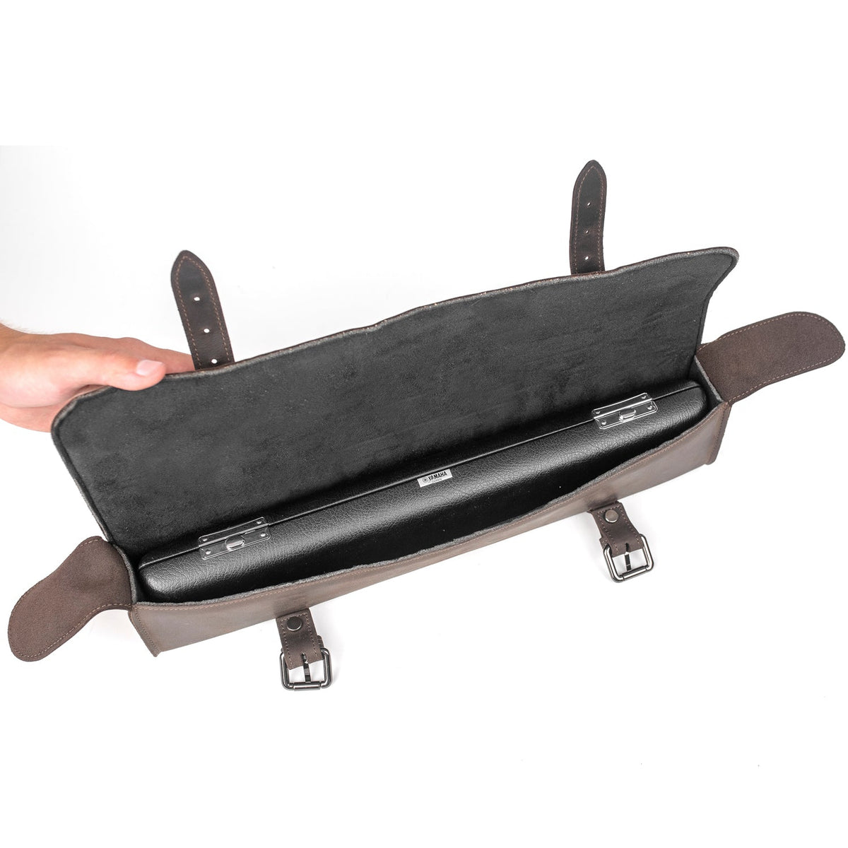 MG Leather work- Classic style, crazy horse leather, Brun