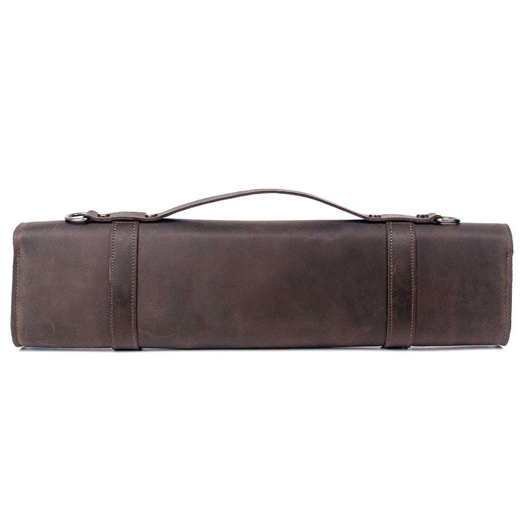 MG Leather work- Classic style, crazy horse leather, Brun