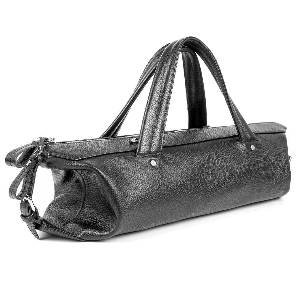 MG Leatherwork- Flute gig bag, Flotar Leather, Svart