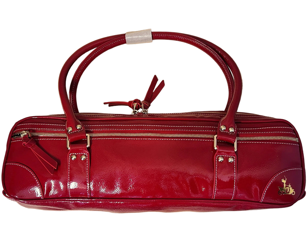 Fluterscooter- Patent Leather Bag, red